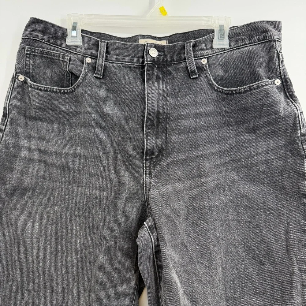 Madewell Baggy Tapered Jeans 32T Mackinnon Wash Charcoal Gray Tall